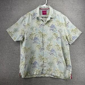 Tommy Bahama Hawaiian Shirt Men Size XL Multicolor 100% Silk Short Sleeve Summer